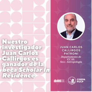 Nuestro investigador Juan Carlos Callirgos ganó la beca Scholar In Residence
