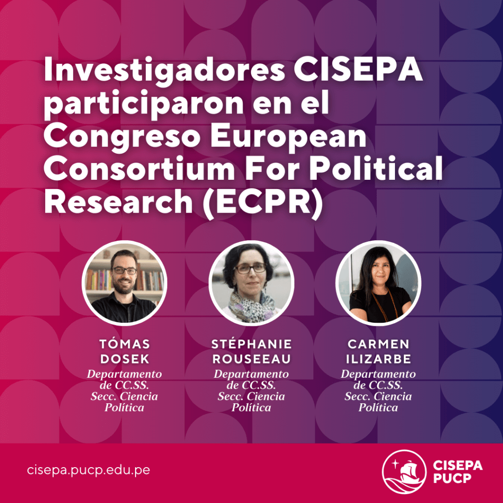 Investigadores CISEPA participaron en el Congreso European Consortium For Political Research (ECPR)