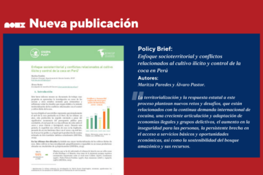 Nuestra investigadora CISEPA es coautora de una nueva publicación