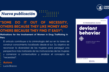 Nuestra investigadora Lucía Bracco es autora de un artículo en la revista Deviant Behavior