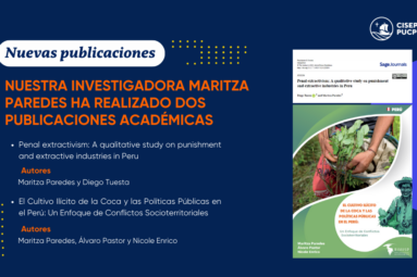Nuestra investigadora Maritza Paredes es coautora de dos publicaciones académicas