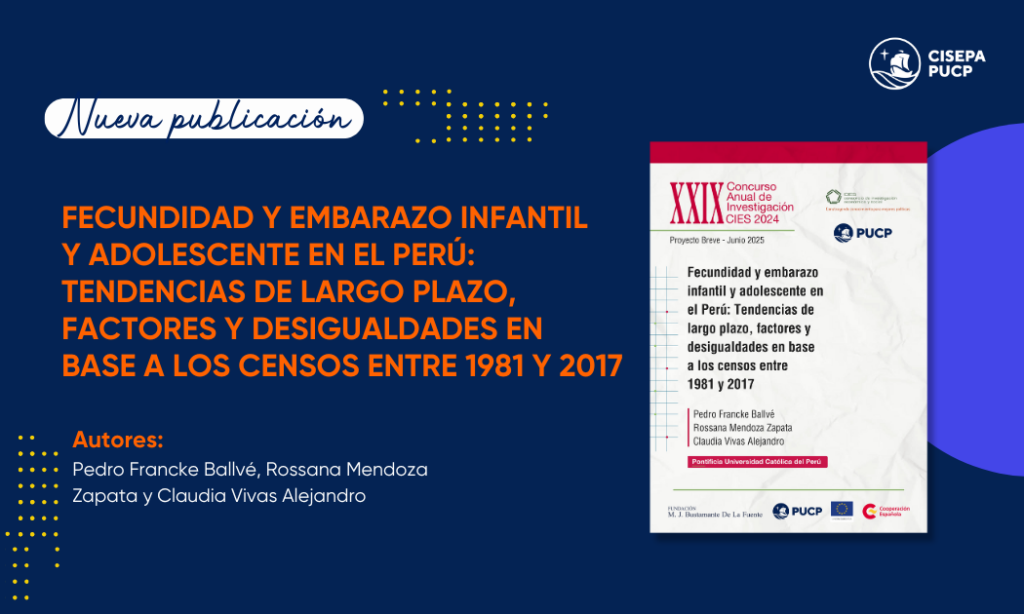 Embarazo infantil y adolescente en el Perú: Conoce sobre el proyecto de Pedro Francke financiado por el CIES