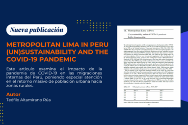 Teófilo Altamirano presenta Metropolitan Lima in Peru, un estudio sobre migración y pandemia